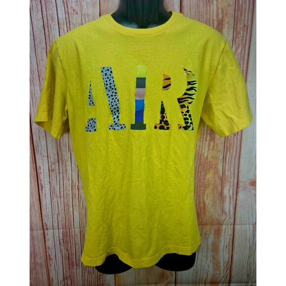 Nike Air Yellow Graphic Tee Shirt Medium - Picture 1 of 7